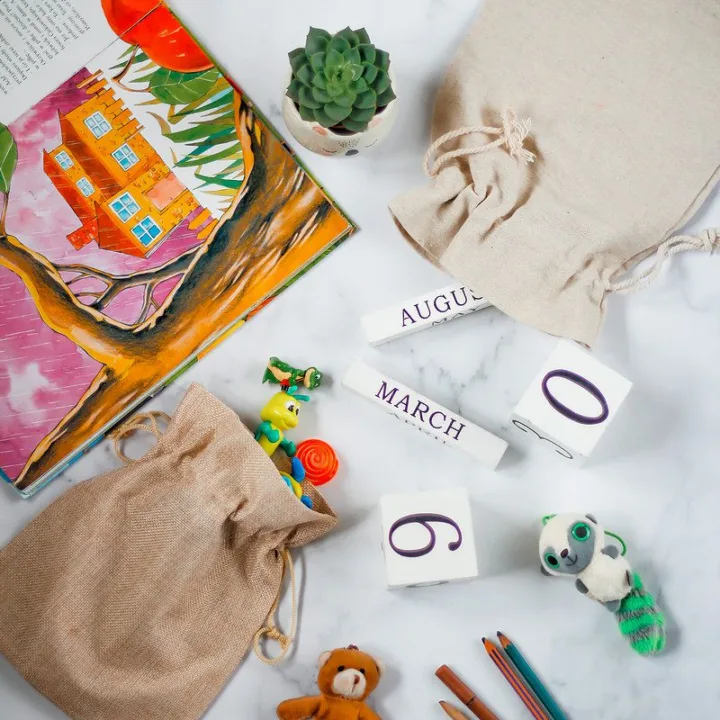 Sacs de jute 12 x 15 cm - naturelle clair Sachets pour lavande