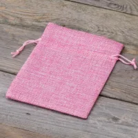 Sacs de jute 13 x 18 cm - rose clair Pour enfants