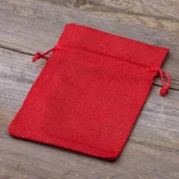 Sacs de jute 13 x 18 cm - rouge Sac de Noël