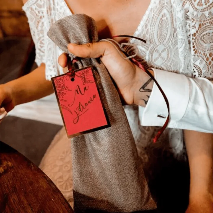 Sac de jute 16 x 37 cm - naturelle Halloween