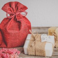 Sacs de jute 8 x 10 cm - bordeaux Petits sachets 8x10 cm