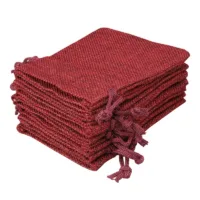 Sacs de jute 8 x 10 cm - bordeaux Lavande et pot-pourri