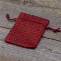 Sacs de jute 8 x 10 cm - bordeaux Sac de jute