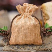 Sacs de jute 8 x 10 cm - marron clair