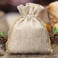 Sacs de jute 8 x 10 cm - naturelle clair Petits sachets 8x10 cm