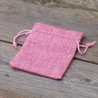 Sacs de jute 8 x 10 cm - rose clair Petits sachets 8x10 cm