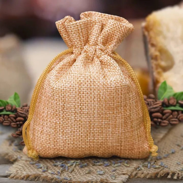 Sacs de jute 9 x 12 cm - marron clair