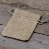 Sacs de jute 9 x 12 cm - naturelle Halloween