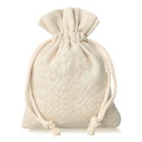 Sachets en lin imité 8 x 10 cm - naturelle Sacs d'occasion