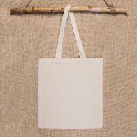 Sac en coton 38 x 42 cm avec des anses longues - naturelle Sacs naturels clair