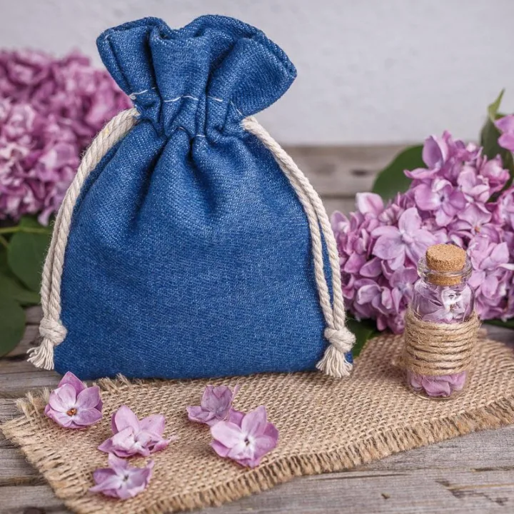 Sac en jean 15 x 20 cm - bleu Moyens sachets 15x20 cm