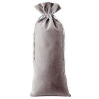 Sac en velours 16 x 37 cm - argenté Pochettes argent / gris