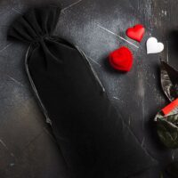 Sac en velours 16 x 37 cm - noir Décorations d’intérieur