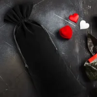 Sac en velours 16 x 37 cm - noir Décorations d’intérieur