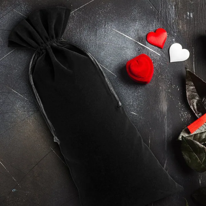 Sac en velours 16 x 37 cm - noir Décorations d’intérieur