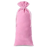 Sac en velours 16 x 37 cm - rose clair Moyens sachets 16x37 cm