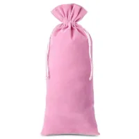 Sac en velours 16 x 37 cm - rose clair Moyens sachets 16x37 cm