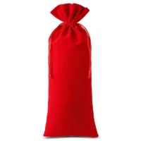 Sac en velours 16 x 37 cm - rouge Moyens sachets 16x37 cm