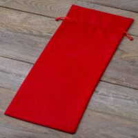 Sac en velours 16 x 37 cm - rouge Sac de Noël