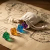 Bourse en lin pour dés RPG et accessoires.