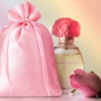Sacs de satin 10 x 13 cm - blanc Saint Valentin