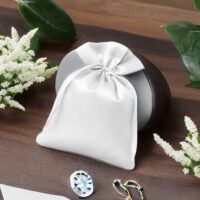 Sacs de satin 10 x 13 cm - blanc Petits sachets