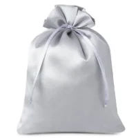 Sacs de satin 12 x 15 cm - argenté Sacs de satin