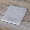 Sacs de satin 12 x 15 cm - argenté Sac de Noël