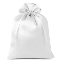 Sacs de satin 12 x 15 cm - blanc Sacs de satin