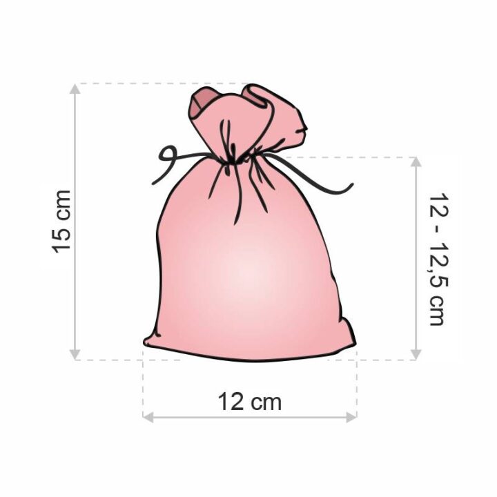 Sacs de satin 12 x 15 cm - or Baby Shower