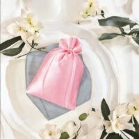 Sacs de satin 12 x 15 cm - rose clair Sacs de satin