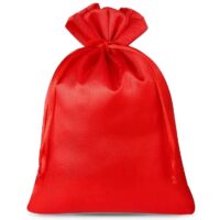 Sacs de satin 12 x 15 cm - rouge Saint Valentin