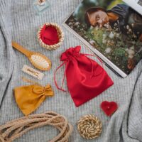 Sacs de satin 12 x 15 cm - rouge Petits sachets 12x15 cm