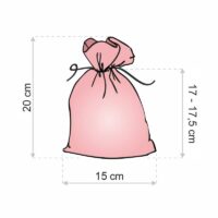 Sacs de satin 15 x 20 cm - blanc Baby Shower