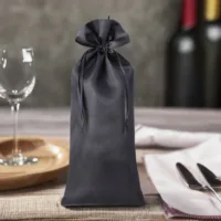 Sac de satin 16 x 37 cm - noir Décorations d’intérieur