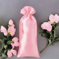 Sac de satin 16 x 37 cm - rose clair Jardin et plantes d’inérieur