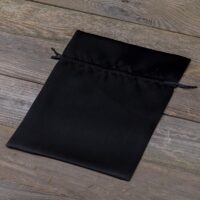 Sacs de satin 18 x 24 cm - noir Sachets noirs