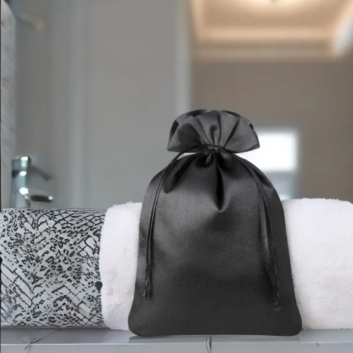 Sacs de satin 22 x 30 cm - noir Halloween