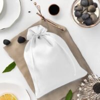 Sacs de satin 26 x 35 cm - blanc Grands sacs