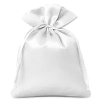 Sacs de satin 8 x 10 cm - blanc Sacs de satin