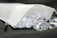 Sacs de satin 8 x 10 cm - blanc Sacs d'occasion