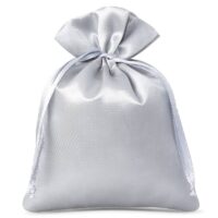 Sacs de satin 8 x 10 cm - argenté Sacs de mariage