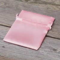 Sacs de satin 8 x 10 cm - rose clair Petits sachets 8x10 cm