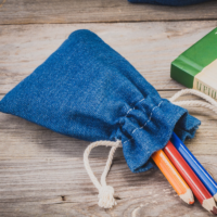 Sacs en jean 8 x 10 cm - bleu Sacs de mariage