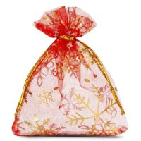 Sacs en organza 10 x 13 cm - Noël Sac de Noël