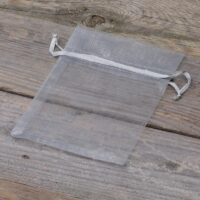 Sacs en organza 10 x 13 cm - argenté Sac de Noël