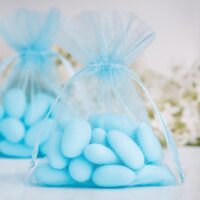 Sacs en organza 10 x 13 cm - bleu ciel Pour enfants