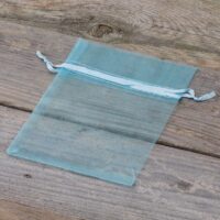 Sacs en organza 10 x 13 cm - bleu ciel Sacs en organza
