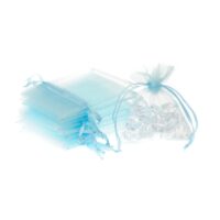 Sacs en organza 10 x 13 cm - bleu ciel Décorations de table