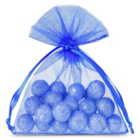 Sacs en organza 10 x 13 cm - bleu Sacs bleu